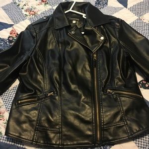 Leather black jacket